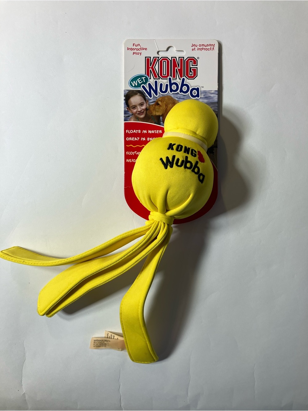 KONG Wubba Wet Floating Dog Toy - Yellow